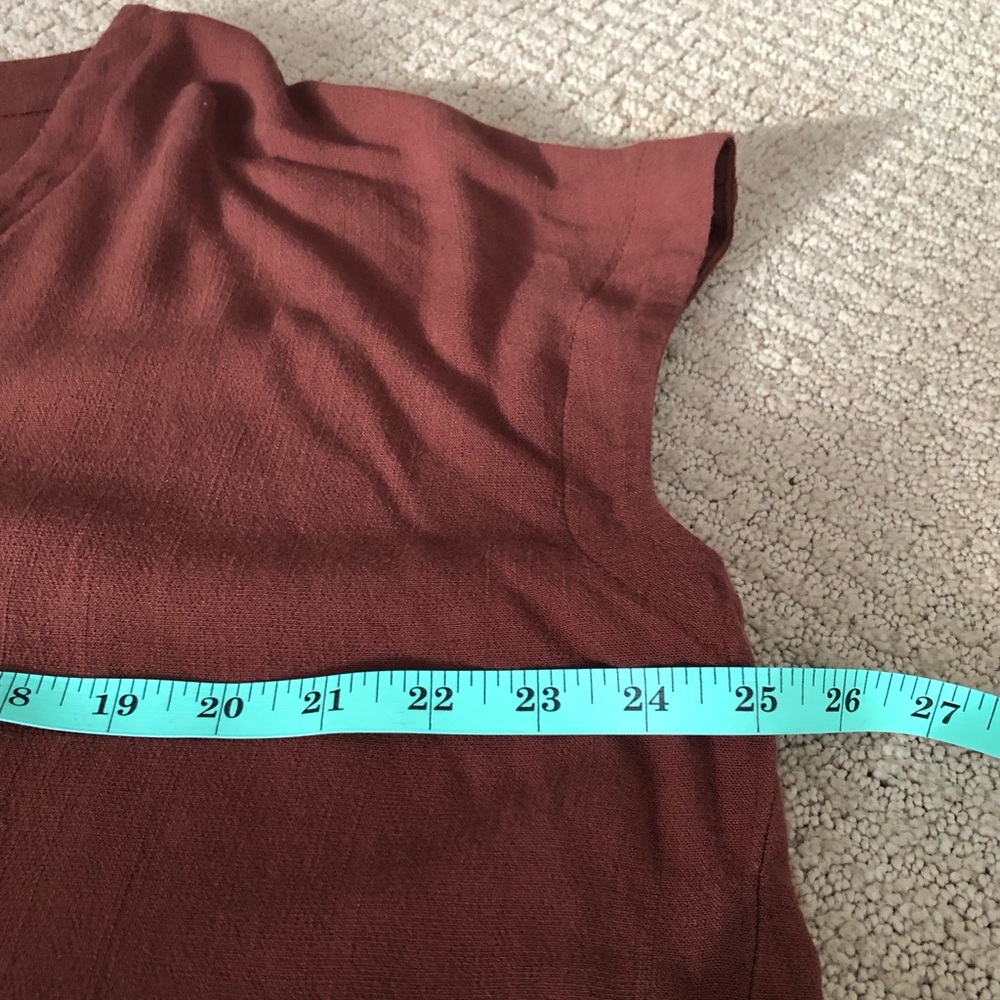 Joseph Ribkoff Rust V-Neck Short Sleeve Top - Picture 4 of 5